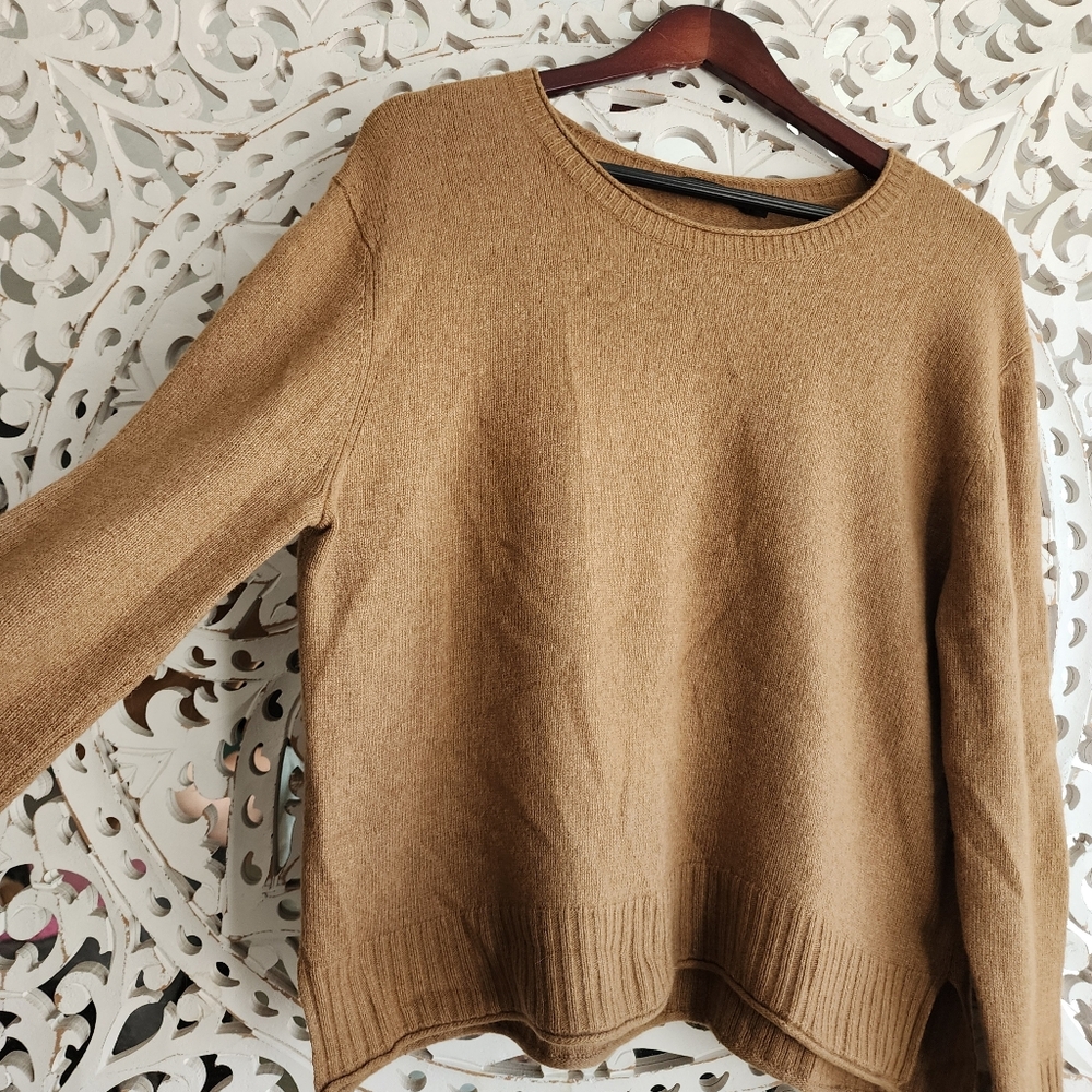 JENNI JAYNE EVERYDAY SWEATER WOOL/CASHMERE CREW NECK LONG SLEEVES SIZE MEDIUM - Picture 7 of 15